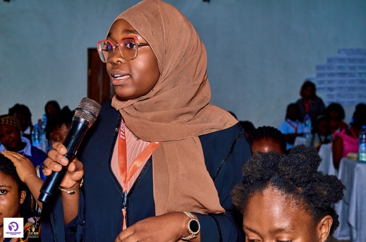 Young women working together